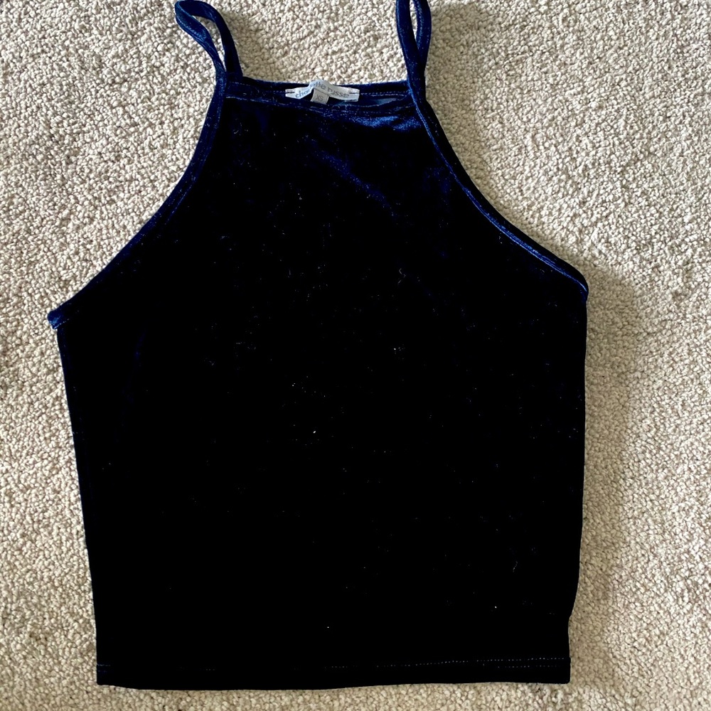 Velvet midnight blue tank